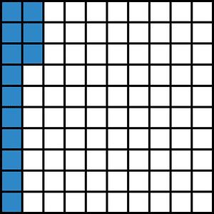 Blue Base Ten Squares 13:100