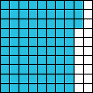 Cerulean-Blue Base Ten Squares 83:100