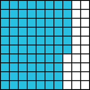 Cerulean-Blue Base Ten Squares 76:100