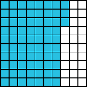 Cerulean-Blue Base Ten Squares 73:100