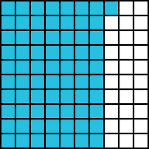 Cerulean-Blue Base Ten Squares 71:100