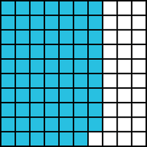 Cerulean-Blue Base Ten Squares 69:100