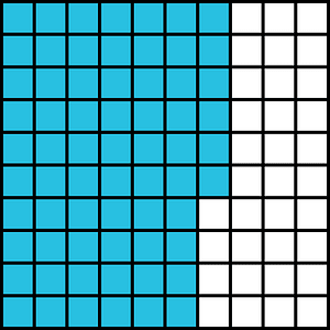 Cerulean-Blue Base Ten Squares 66:100