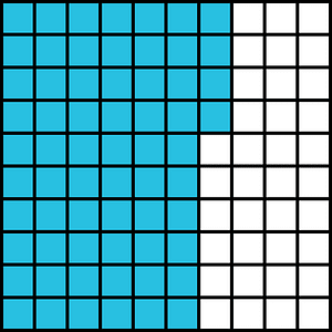 Cerulean-Blue Base Ten Squares 64:100