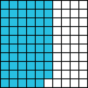 Cerulean-Blue Base Ten Squares 59:100
