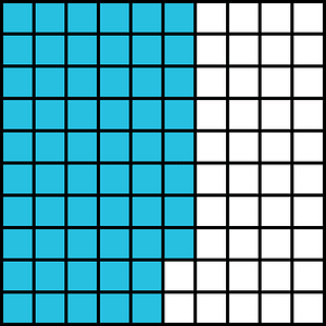 Cerulean-Blue Base Ten Squares 58:100