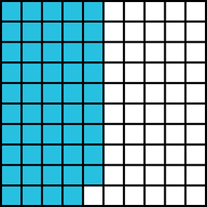 Cerulean-Blue Base Ten Squares 49:100