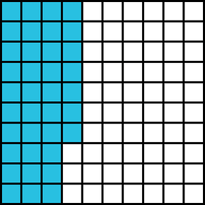 Cerulean-Blue Base Ten Squares 37:100