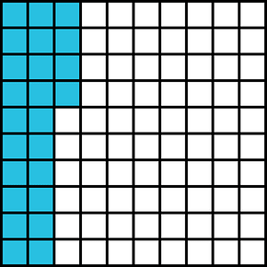 Cerulean-Blue Base Ten Squares 24:100