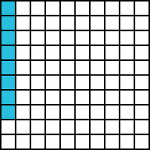 Cerulean-Blue Base Ten Squares 8:100