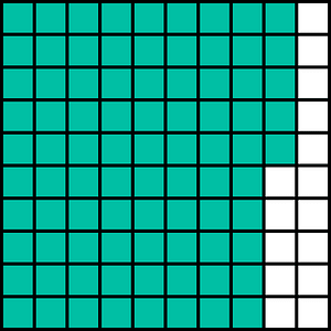 Teal-Green Base Ten Squares 85:100