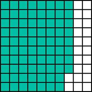 Teal-Green Base Ten Squares 78:100