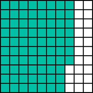 Teal-Green Base Ten Squares 77:100