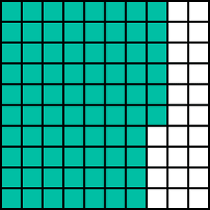 Teal-Green Base Ten Squares 76:100