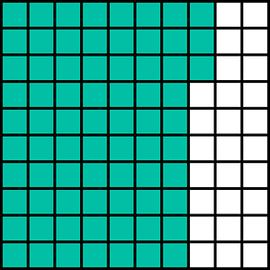 Teal-Green Base Ten Squares 73:100