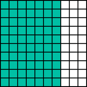 Teal-Green Base Ten Squares 70:100