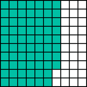 Teal-Green Base Ten Squares 68:100