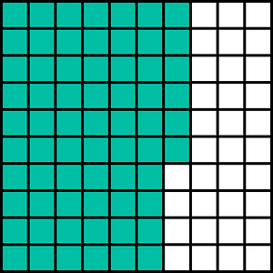 Teal-Green Base Ten Squares 66:100