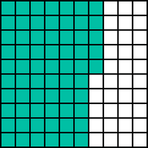 Teal-Green Base Ten Squares 65:100