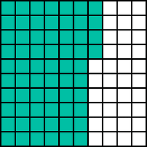 Teal-Green Base Ten Squares 64:100