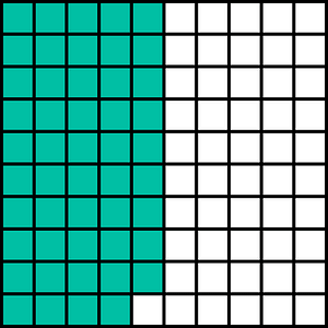 Teal-Green Base Ten Squares 49:100