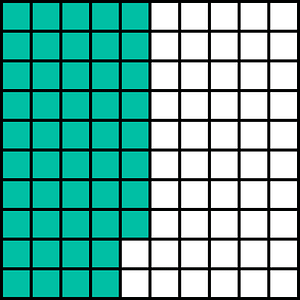 Teal-Green Base Ten Squares 48:100