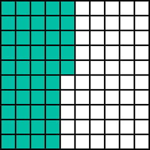 Teal-Green Base Ten Squares 45:100