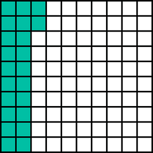 Teal-Green Base Ten Squares 22:100