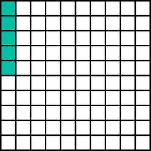 Teal-Green Base Ten Squares 5:100