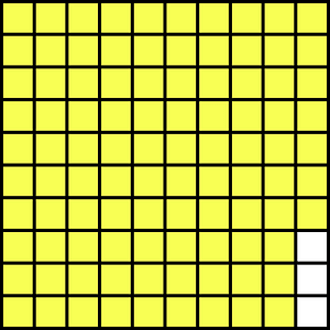 Yellow Base Ten Squares 97:100
