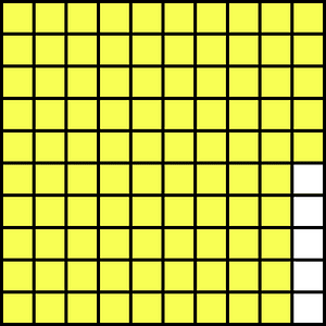 Yellow Base Ten Squares 95:100
