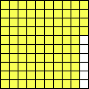 Yellow Base Ten Squares 94:100