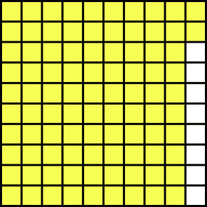 Yellow Base Ten Squares 92:100