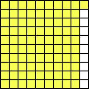 Yellow Base Ten Squares 91:100