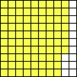 Yellow Base Ten Squares 87:100