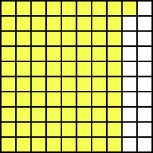 Yellow Base Ten Squares 81:100