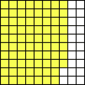 Yellow Base Ten Squares 78:100