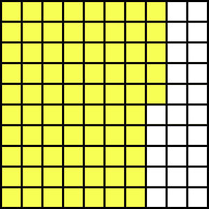 Yellow Base Ten Squares 75:100