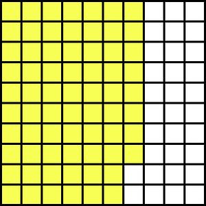 Yellow Base Ten Squares 68:100