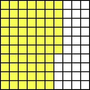Yellow Base Ten Squares 66:100