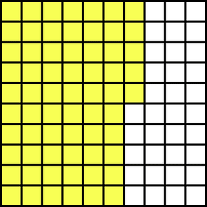 Yellow Base Ten Squares 65:100