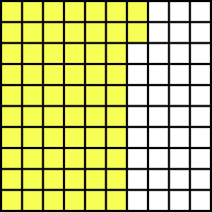 Yellow Base Ten Squares 62:100
