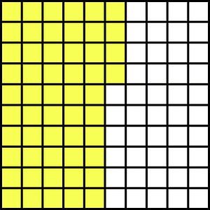 Yellow Base Ten Squares 54:100