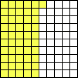 Yellow Base Ten Squares 51:100