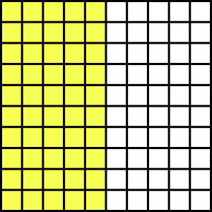 Yellow Base Ten Squares 50:100