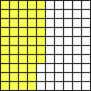 Yellow Base Ten Squares 47:100