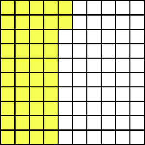 Yellow Base Ten Squares 42:100