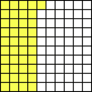 Yellow Base Ten Squares 41:100