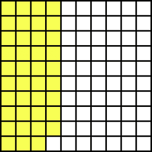Yellow Base Ten Squares 39:100