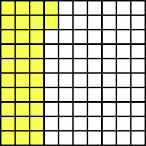 Yellow Base Ten Squares 32:100